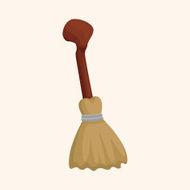 witch broom theme elements N4