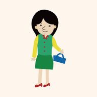 lady girl cartoon theme elements N248