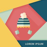 baby hat flat icon with long shadow eps10 N28