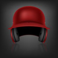 Red baseball helmet Vector background