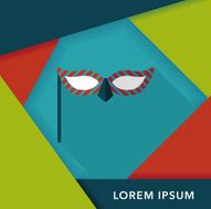 party mask flat icon with long shadow eps10 N14
