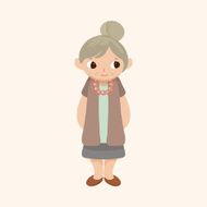 family grandmother character theme elements N32