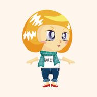 lady girl cartoon theme elements N251