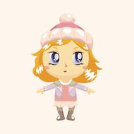 lady girl cartoon theme elements N253