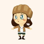 lady girl cartoon theme elements N254