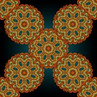 Seamless psychedelic paisley background N3