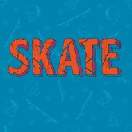 Skate board typography t-shirt graphics sport vectors and seamless pattern N2