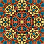 Seamless psychedelic paisley background N7