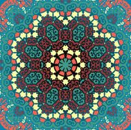 Green mandala Vintage vector art