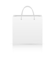 Empty shopping bag isolated on white background vector illustration