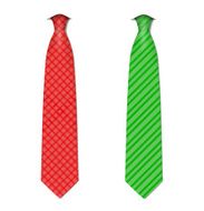 Plaid checkered silk ties template Easy editable colors - vector N2