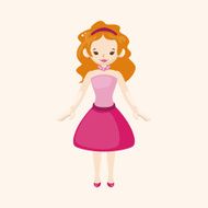 lady girl cartoon theme elements N260