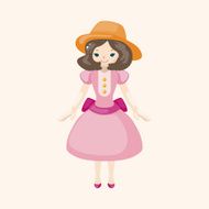 lady girl cartoon theme elements N262