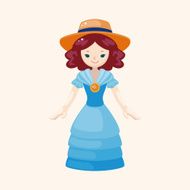 lady girl cartoon theme elements N265