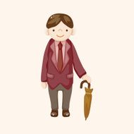 boy man cartoon theme elements N251