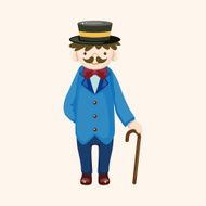 boy man cartoon theme elements N252