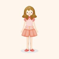 lady girl cartoon theme elements N267