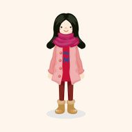 lady girl cartoon theme elements N268