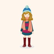 lady girl cartoon theme elements N269