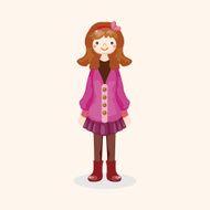 lady girl cartoon theme elements N270