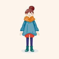 lady girl cartoon theme elements N271