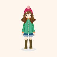 lady girl cartoon theme elements N273
