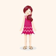 lady girl cartoon theme elements N274