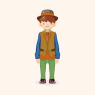 boy man cartoon theme elements N257