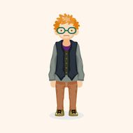 boy man cartoon theme elements N259