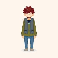 boy man cartoon theme elements N263