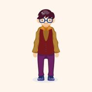 boy man cartoon theme elements N264