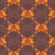 vector pattern with roses N2