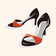 High-heeled shoes style theme elements N16