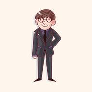 boy man cartoon theme elements N266