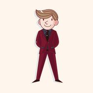 boy man cartoon theme elements N267