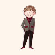boy man cartoon theme elements N271