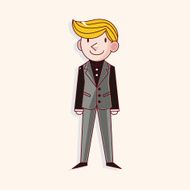 boy man cartoon theme elements N272