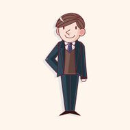 boy man cartoon theme elements N273