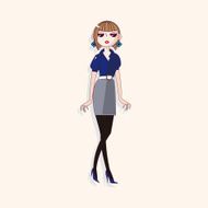 lady girl cartoon theme elements N275