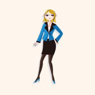 lady girl cartoon theme elements N277