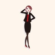 lady girl cartoon theme elements N281