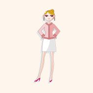 lady girl cartoon theme elements N282