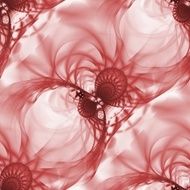 Seamless background in red fractal art