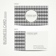 Business card template for design Pattern with rhombus Calling card N3