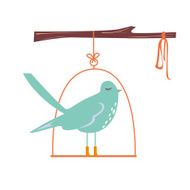 Cute blue bird