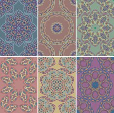 Set of seamless patterns in oriental style N2