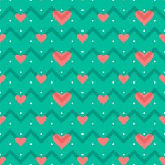 seamless pattern small dots gray zigzag hearts N2