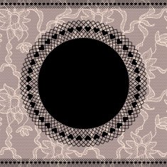 Elegant doily on lace background