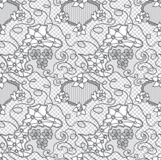 Lace seamless pattern with flowers N46