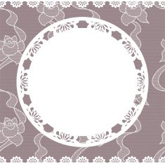 Elegant doily on lace gentle background N7